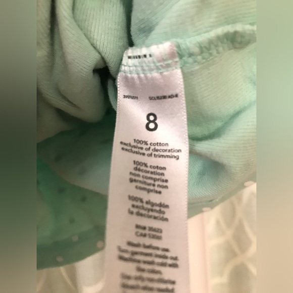 Carters’ 100% cotton PJs size 8 light blue avocado pajama short sleeve set sprin - Picture 2 of 5